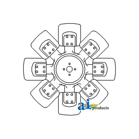 A & I Products Fan, 8 Blade 24" x24" x2" A-AR85892